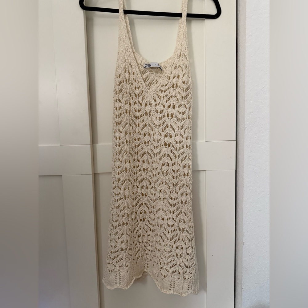 NWOT Zara Tan Cream Sleeveless Sundress